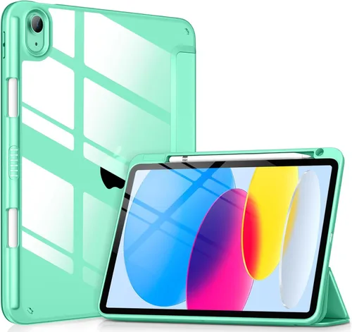 Miniatura 36 de VIKESI - Funda para iPad (A16) 11 pulgadas 2025 y iPad 10ª generación 10.9 pulgadas 2022, con parte trasera transparente y marco de TPU a prueba