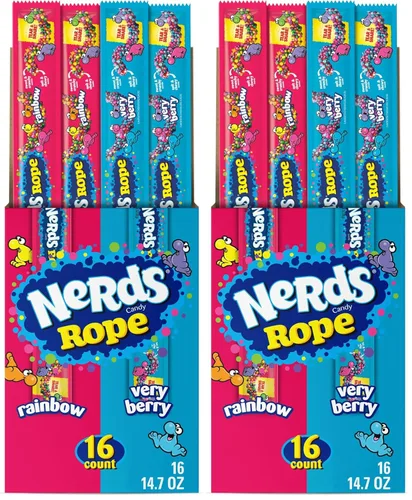 Miniatura 9 de NERDS Cuerda, caramelo, caja variada, arcoíris y muy bayas, 0.92oz (16 unidades)