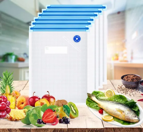 Miniatura 2 de Sous Vide Bolsas reutilizables 27 unidades, bolsa selladora al vacío de alimentos sin BPA, bolsas de almacenamiento de alimentos, bolsas