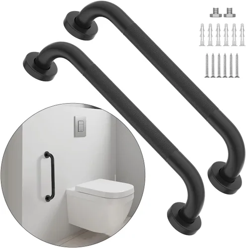 Miniatura 23 de Barra de agarre antideslizante para ducha de 24 pulgadas, acabado blanco frotado con aceite, diámetro de 1.25", Barra de agarre para baño Munzong