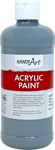 Miniatura 9 de Pintura acrílica para estudiantes, artesanías de 16 onzas. Plateado metálico