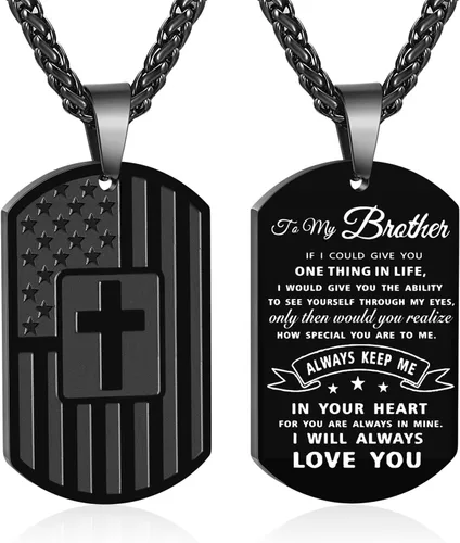 Miniatura 8 de Zocomi Rellenos de Media Navideña Regalo de Navidad - Para Mi Hijo Papá Hermano Marido Nieto Abuelo Novio Hombre Etiqueta de Perro Cruz Collar