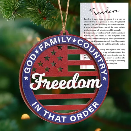Miniatura 11 de Adorno de 250 aniversario de Estados Unidos, adorno para árbol de Navidad de Estados Unidos, 250 adornos de Navidad de bandera patriótica