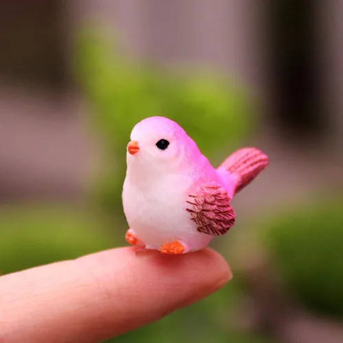 Miniatura 9 de Figuras decorativas de pájaros en miniatura, 12 piezas, mini figuras de casa de muñecas de pájaros, accesorios de decoración de jardín de hadas