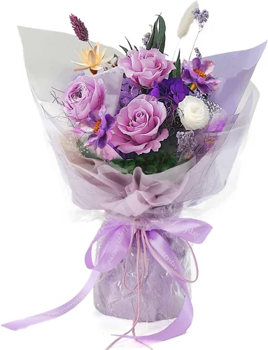 Miniatura 8 de BestFlower Ramo de flores para el día de la madre, regalos para mamá, ramo de rosas para mujeres, mamá, esposa de hija, flores frescas