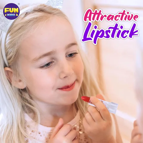 Miniatura 3 de Kit de maquillaje para niños, FunKidz 60 piezas de juguetes cosméticos lavables para jugar y fingir, caja de maquillaje de regalo para niñas
