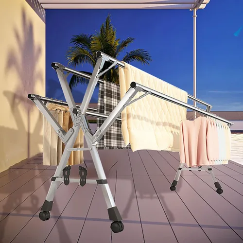 Miniatura 2 de Clothes Drying Rack for Laundry Foldable 94ft, Stainless Steel Laundry Drying Rack, Clothes Drying Rack Clothing Folding Indoor Outdoor, Outdoor