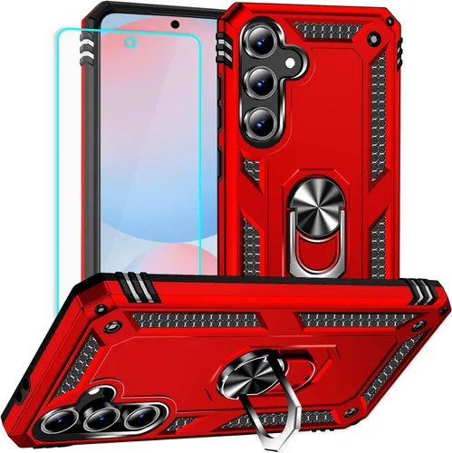 Miniatura 9 de Funda para Samsung Galaxy S24 FE: con protector de pantalla, fundas protectoras de grado militar con soporte de anillo de dedo para Samsung S24 FE