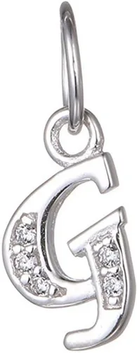 Miniatura 10 de Adabele Auténtica plata de ley brillante A-Z 26 letras pequeñas del alfabeto con circonita cúbica, colgante de diamantes de imitación resistente al