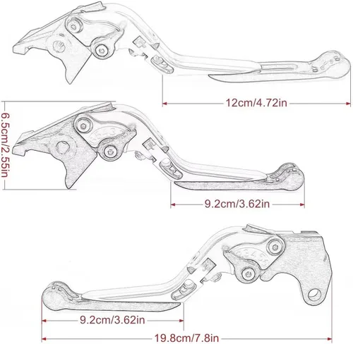 Miniatura 3 de Folding Clutch Lever for FZ8 FZ-8 2011 2012 2013 2014 2015 2016-2020 Motorcycle Adjustable Folding Extendable Brake Clutch Levers Handle