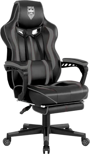 Miniatura 12 de Vonesse Silla para Videojuegos, Silla de Oficina para Computadora con Reposapiés, Sillas Reclinables para Juegos para Adultos, Silla Ergonómica