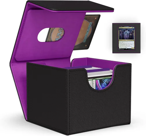 Miniatura 39 de Caja de almacenamiento de cartas ZLCA para cartas de intercambio, caja de cubierta de baraja MTG Commander con capacidad para más de 120 cartas