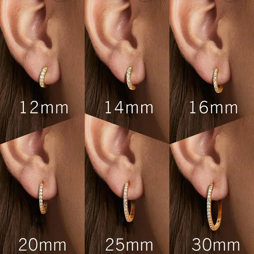 Miniatura 2 de NEARLAND Aretes de aro de oro de 14 quilates para mujer, aretes de aro de oro de 14 quilates, aretes de aro pequeños de oro hipoalergénicos