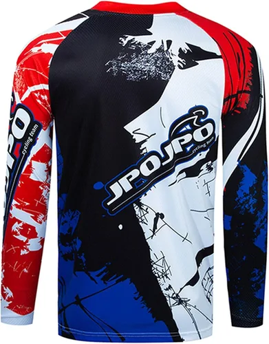 Miniatura 2 de Weimostar Maillot de ciclismo de manga larga para hombre, transpirable, equipo deportivo, equitación, camiseta de ciclismo