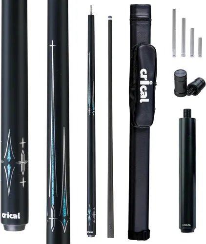 Miniatura 13 de CRICAL Palo de taco de billar de fibra de carbono de 58 pulgadas, palos profesionales de baja desviación para piscina con junta de 3/8 x 8 pines