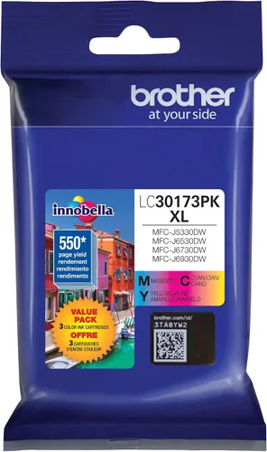 Miniatura 2 de Brother LC30173PK Cartuchos de tinta para impresora de alto rendimiento XL - 1 unidad: tinta cian/magenta/amarilla