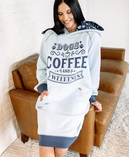 Miniatura 72 de Lazy One Sudadera con capucha de gran tamaño, ropa de dormir cómoda, vestido de suéter para mujer