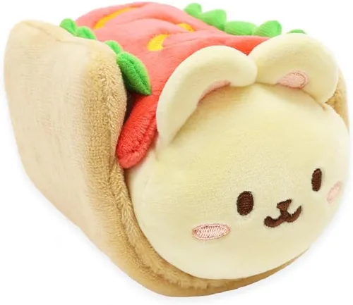 Miniatura 13 de Anirollz Kittiroll de peluche en atuendo de pastel enrollado – Animal de peluche kawaii con disfraz extraíble – Bonito juguete de peluche blando