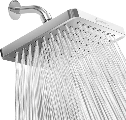 Miniatura 25 de SparkPod Cabezal de regadera – Lluvia de alta presión – Diseño de lujo de calidad premium – Instalación en 1 minuto – Reemplazo ajustable de fácil