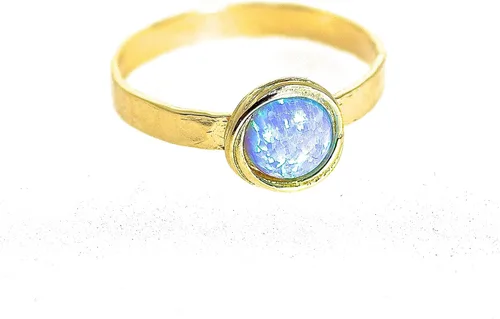 Miniatura 45 de Anillo de oro de piedras preciosas, anillo de piedra chapada en oro de 14 quilates, anillo de piedra apilable, anillo de oro de piedra pequeña