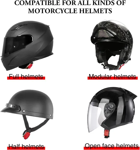Miniatura 6 de Kit de hebilla de liberación rápida para casco de motocicleta, adaptador de correa de barbilla de acero inoxidable, clip de liberación rápida
