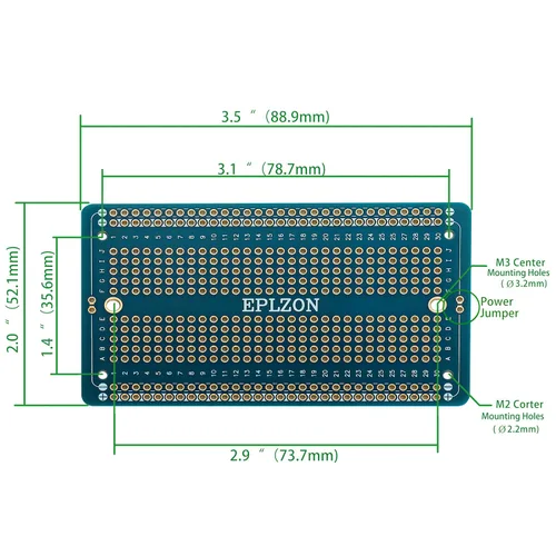 Miniatura 4 de Protoboard Soldable PCB Placa de Circuito Impreso Chapada en Oro para Proyectos de Electrónica DIY Aplicable a Proyectos de Soldadura Arduino Varios