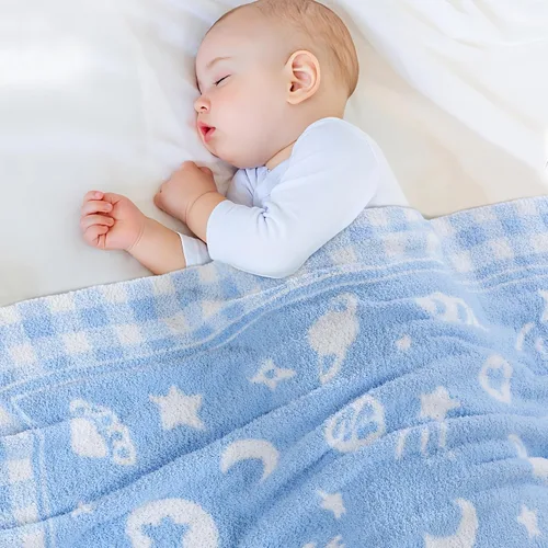 Miniatura 7 de JOOJA Manta para bebé recién nacido, para niños y niñas, esencial para bebés de 0 a 6 meses, para recibir mantas de punto, saco de dormir, Guepardo