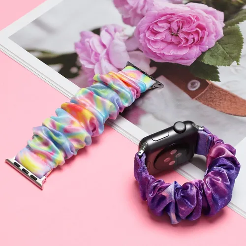 Miniatura 2 de [Paquete de 3] banda elástica para niños compatible con Apple Watch Band de 1.496 pulgadas, 1.575 pulgadas, 1.614 pulgadas, 1.654 pulgadas, 1.732