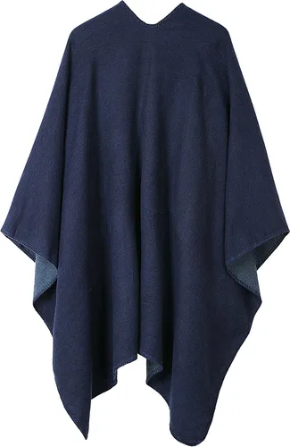 Miniatura 196 de Urban CoCo Poncho de colores para mujer, chal con frente abierto, color en bloques