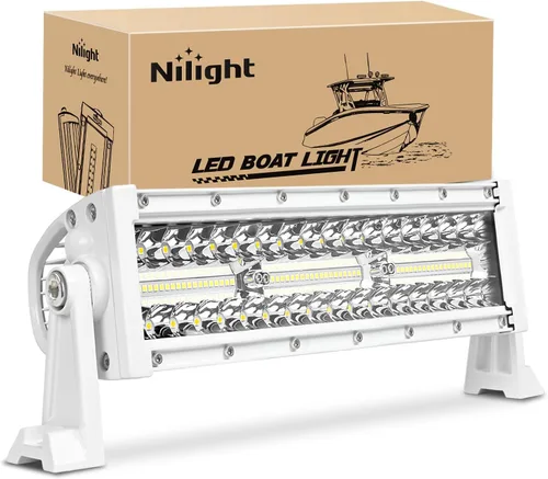 Miniatura 12 de Nilight - Barra de luz LED de 13.5 pulgadas, triple fila, encendido por encendedor de cigarrillos, base magnética fuerte, combo de punto y de Barra