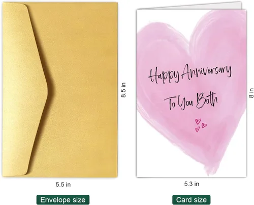 Miniatura 2 de Chenive Tarjeta de Feliz Aniversario para Pareja, Aniversario de Boda para Padres y Amigos, Tarjeta de Aniversario para Hija y Yerno, Feliz