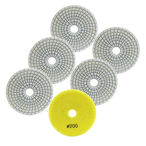 Miniatura 6 de FOCSTOL Almohadillas de pulido húmedo de diamante – Kit de pulido de grano 50 de 4 pulgadas (3.937 in) para granito mármol piedra artificial cuarzo