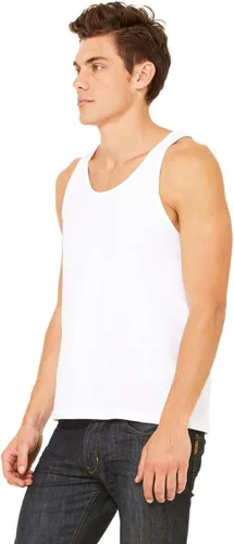 Miniatura 3 de Bella + Canvas Unisex Jersey tanque (3480) Gris Triblend