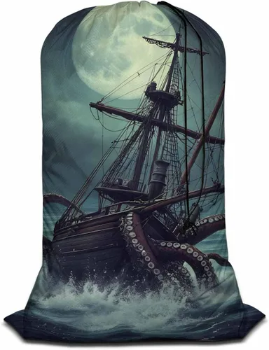 Miniatura 13 de Swono Grunge - Bolsa grande de ropa sucia para ropa sucia para cesta de lavandería, diseño de rayas patrióticas, estrellas envejecidas, lavable a