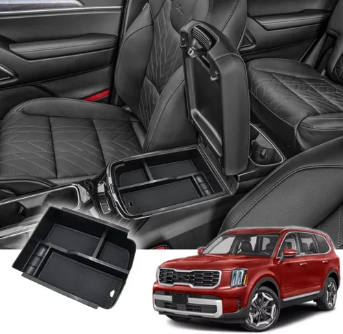 Miniatura 8 de Bandeja de consola central, caja de almacenamiento compatible con Land Rover Discovery Sport 2015, 2016, 2017, 2018, 2019, organizador de puerta