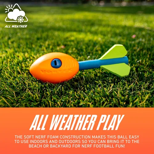 Miniatura 5 de NERF Vortex Mini Aero Howler Foam Football – NERF Soft Mini Vortex Football para lanzamientos de larga distancia – Perfecto para piscina + pelota
