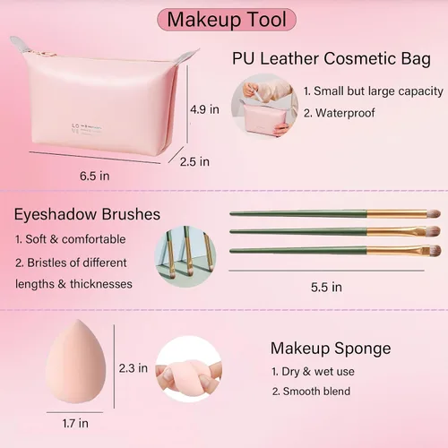Miniatura 7 de Set de maquillaje para mujeres, kit completo de maquillaje para principiantes y profesionales, juego de maquillaje de viaje para adolescentes