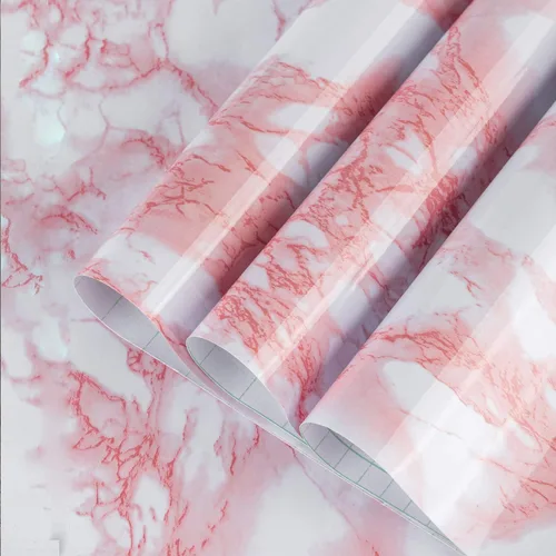 Miniatura 10 de BAYYA Papel de contacto de mármol marrón de 118x16 pulgadas, papel pintado despegar y pegar para gabinetes de cocina, adhesivo de granito para Brwon