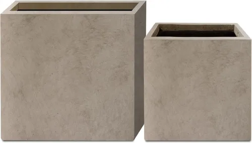 Miniatura 36 de Kante Macetero rectangular de hormigón de 23.2 pulgadas de largo, macetas grandes para interiores y exteriores con orificio de drenaje y tapón