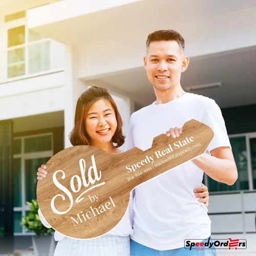 Miniatura 3 de Letrero de venta para agente de bienes raíces, regalo gigante para cabina de fotos, accesorios para casa, suministros de marketing vendidos por