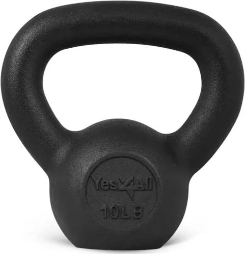 Miniatura 13 de Yes4All Pesa rusa de hierro fundido, pesas rusas para entrenamiento de fuerza 5-80 libras (5, 10, 15, 20, 25, 30, 35, 40, 45, 50, 60, 70, 80 libras)