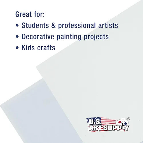 Miniatura 6 de U.S. Art Supply Paneles de lienzo artístico de 16 x 20 pulgadas, paquete de 4 lienzos de algodón pesado de 8 onzas sin ácidos para pintar acrílicos