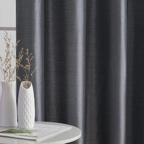 Miniatura 4 de HLC.ME Jefferson - Cortinas ligeras de seda sintética semitransparente con forro de microfibra y ojales para ventana de dormitorio, comedor y sala
