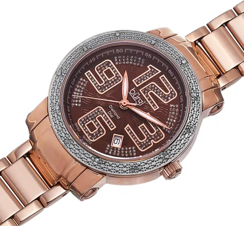 Miniatura 2 de Burgi BUR091 - Reloj de pulsera de acero inoxidable con esfera de diamantes para mujer