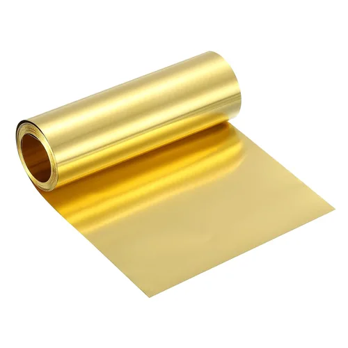 Miniatura 63 de uxcell Rollo de lámina de latón, 40 x 2 x 0.016 pulgadas, rollo de lámina de latón intermitente de metal para manualidades, reparaciones