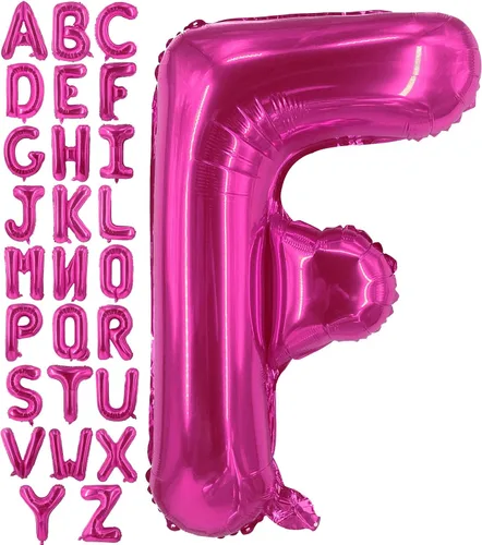 Miniatura 24 de Lovoir Globos grandes de 40 pulgadas de color rosa intenso con la letra H de gran tamaño, globo de helio de aluminio de Mylar para decoración