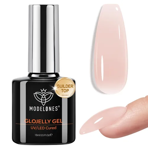 Miniatura 14 de Modelones Esmalte de uñas en gel con purpurina, acabado brillante ultra fino blanco con aurora, purpurina transparente, acabado brillante con A1