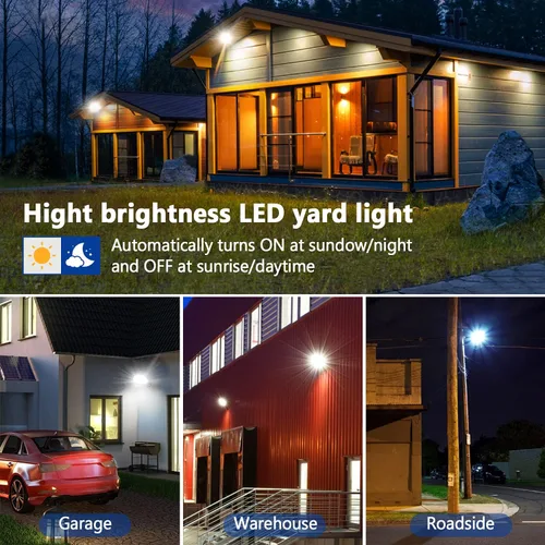 Miniatura 7 de Karjoefar - Luz LED de granero, iluminación del atardecer al amanecer para exteriores con 100 W 10000 lm 5000 K luz diurna, luces de inundación