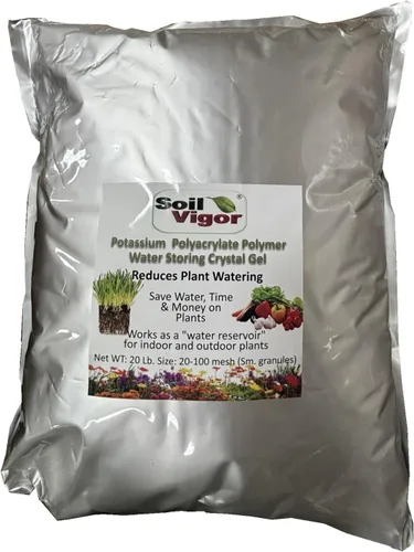 Miniatura 20 de Soil Vigor - Cristales de almacenamiento de agua – Corte el riego en un 50% Hidrogel de polímero súper absorbente para céspedes, jardines