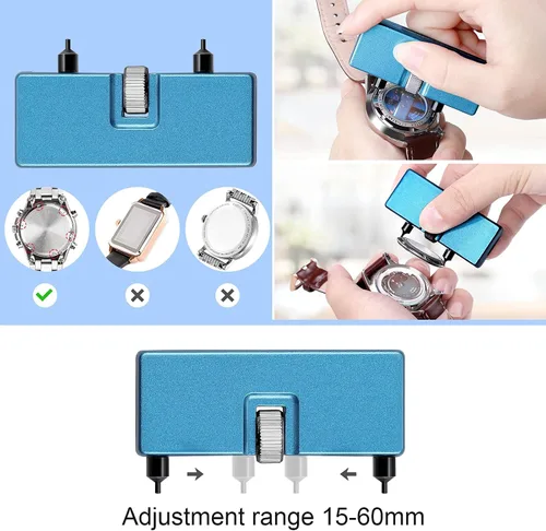 Miniatura 3 de JOREST Kit de reparación de relojes, para reemplazo de batería de reloj y ajuste de correa de reloj y limpieza de relojes, removedor de espalda